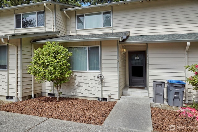 3135 Rustlewood Ln SE, Port Orchard, WA 98366 - doorway to property with roof with shingles