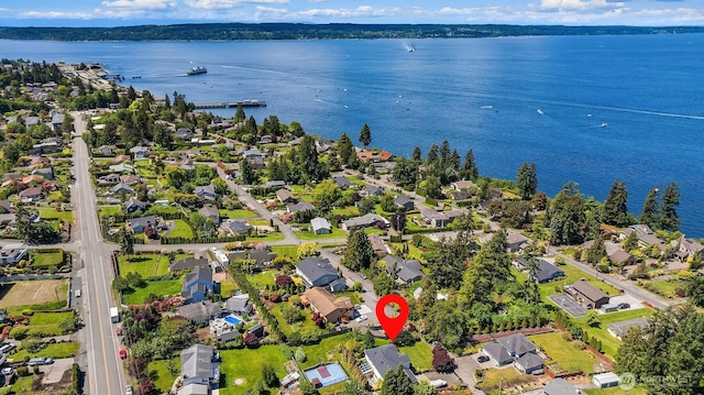 3120 Wave Dr, Everett, WA 98203 - aerial view of property and surrounding area with nearby suburban area and a nearby body of water
