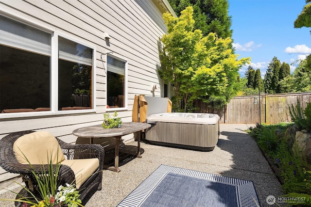 3120 Wave Dr, Everett, WA 98203 - view of patio with a hot tub
