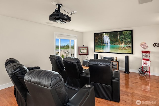 1032 76th Ave NE, Lake Stevens, WA 98258 - cinema room featuring light wood-style floors and baseboards