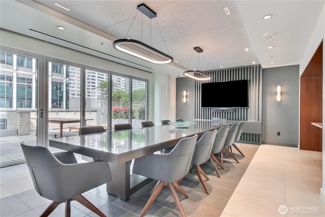 10700 NE 4th St Unit 1006, Bellevue, WA 98004 - dining room featuring recessed lighting and light tile patterned floors