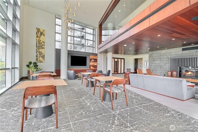 10700 NE 4th St Unit 1006, Bellevue, WA 98004 - community lobby with a towering ceiling and recessed lighting
