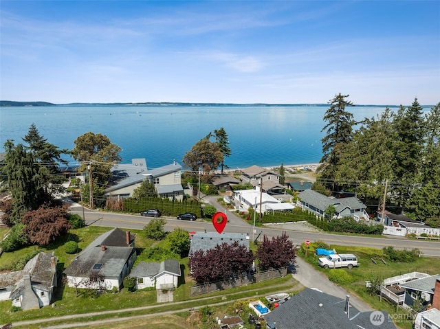 232 N Sunset Dr, Camano Island, WA 98282 - aerial view of residential area featuring a large body of water