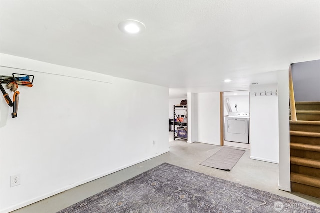232 N Sunset Dr, Camano Island, WA 98282 - finished below grade area with washer / clothes dryer and stairs