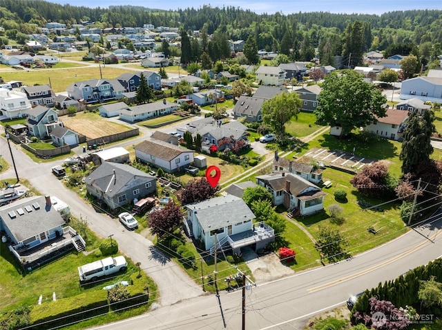 232 N Sunset Dr, Camano Island, WA 98282 - aerial view of residential area featuring a forest