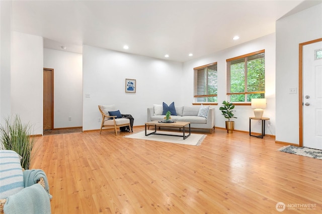 26 Inglewood Pl, Bellingham, WA 98229 - living area featuring light wood-type flooring, recessed lighting, and baseboards