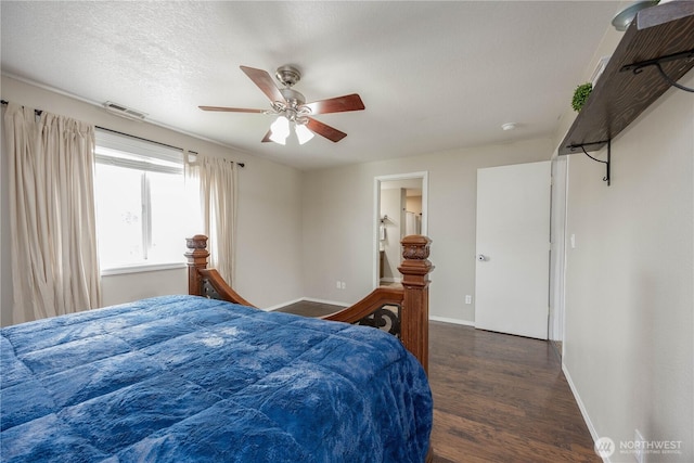 307 E Wilson St, Yacolt, WA 98675 - bedroom with wood finished floors, baseboards, and a ceiling fan