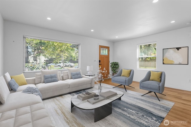 2125 N 90th St, Seattle, WA 98103 - living area with recessed lighting and light wood finished floors