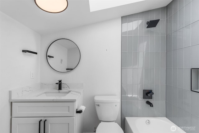 2125 N 90th St, Seattle, WA 98103 - bathroom featuring vanity, toilet, and shower / tub combination