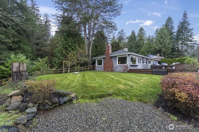 10220 NE Lafayette Ave, Bainbridge Island, WA 98110 - view of yard with a deck