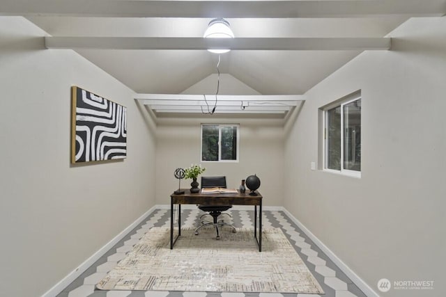 10220 NE Lafayette Ave, Bainbridge Island, WA 98110 - office space with baseboards and lofted ceiling