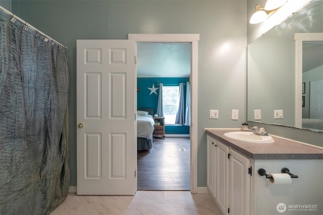 1707 Bonnie Ln, Camano Island, WA 98282 - ensuite bathroom featuring vanity and baseboards