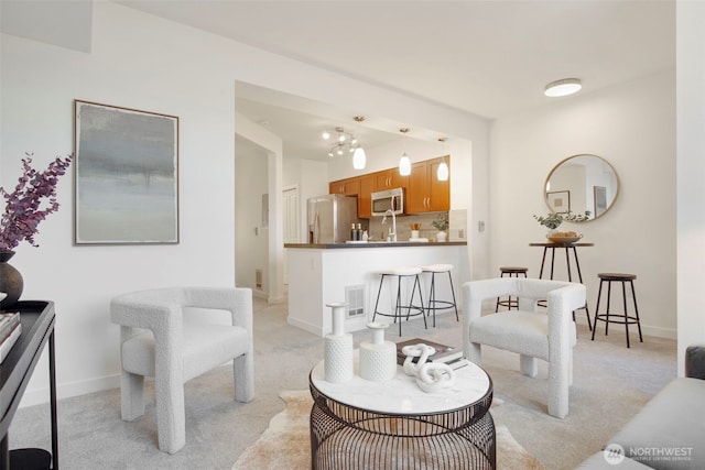 5450 Leary Ave NW Unit 442, Seattle, WA 98107 - living room featuring light colored carpet