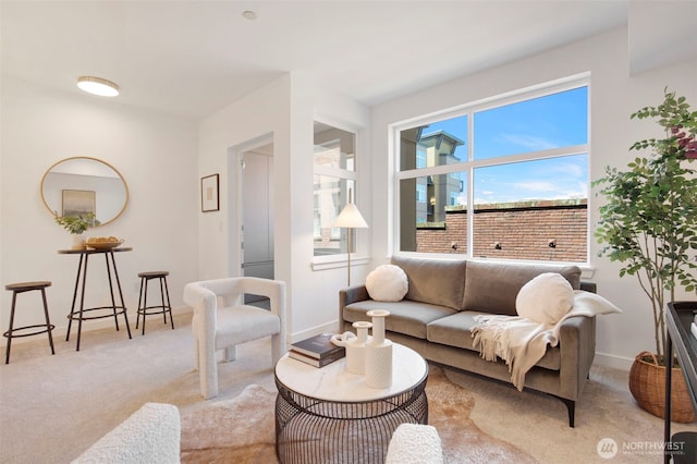 5450 Leary Ave NW Unit 442, Seattle, WA 98107 - carpeted living room with baseboards