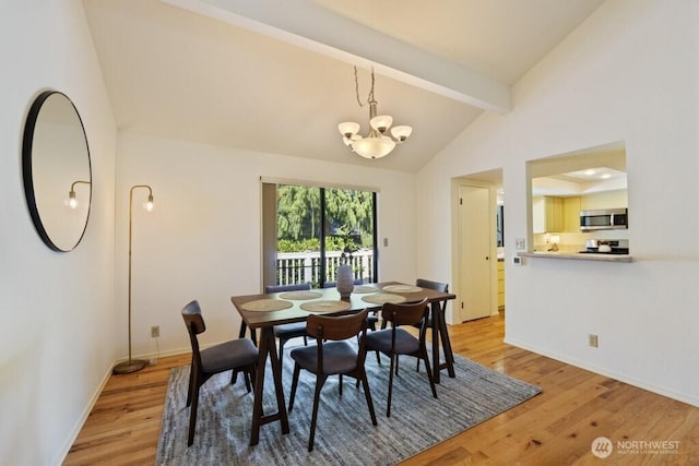 5911 105th Ave NE, Kirkland, WA 98033 - dining room with light wood-style flooring, a chandelier, and baseboards
