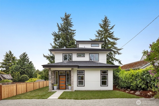 2727 50th Ave SW, Seattle, WA 98116 - view of front of house with stucco siding and a shingled roof