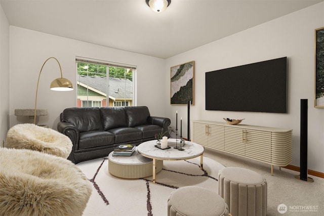 18526 36th Ave W Unit C, Lynnwood, WA 98037 - carpeted living room featuring baseboards