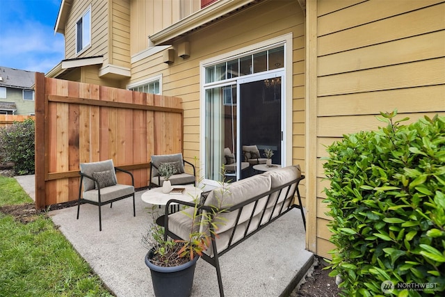 18526 36th Ave W Unit C, Lynnwood, WA 98037 - view of patio / terrace with an outdoor living space