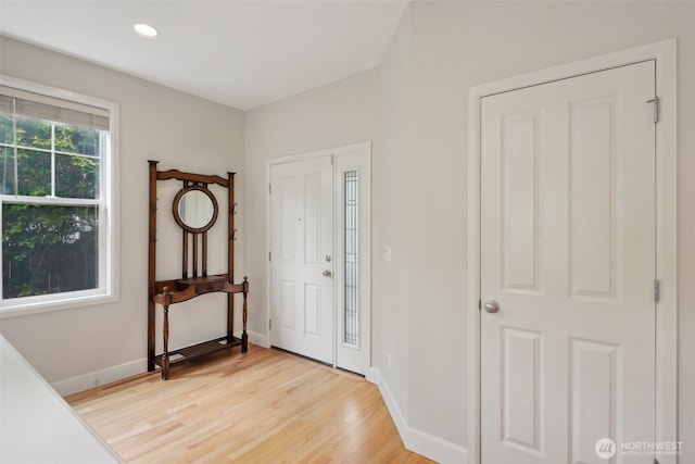 27309 SE 10th Ct, Sammamish, WA 98075 - foyer entrance with baseboards, light wood-type flooring, and recessed lighting