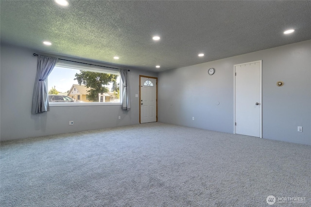1918 E Alder St, Walla Walla, WA 99362 - spare room featuring recessed lighting, carpet flooring, and a textured ceiling