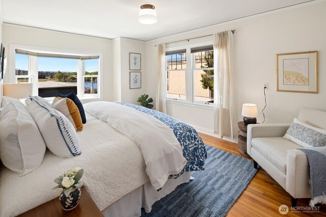 116 E Edgar St, Seattle, WA 98102 - bedroom featuring multiple windows and light wood-style floors
