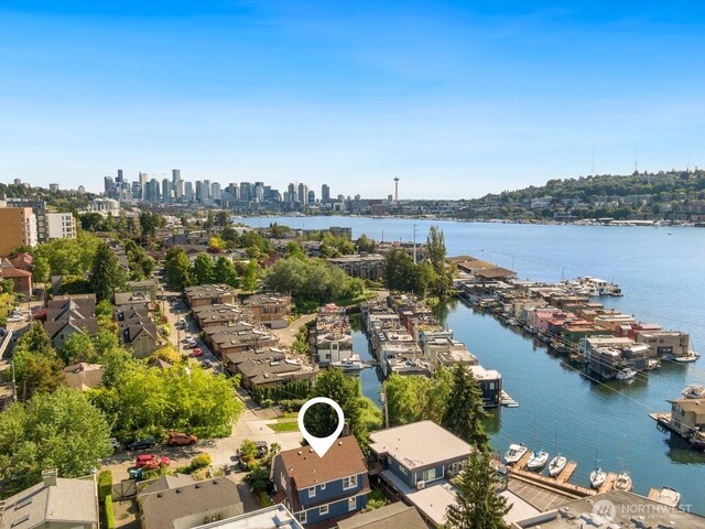 116 E Edgar St, Seattle, WA 98102 - aerial view of a nearby body of water and skyline