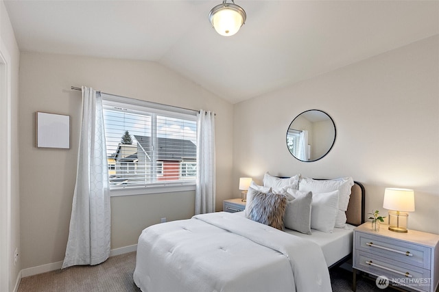 938 SW 97th St, Seattle, WA 98106 - bedroom with carpet floors, baseboards, and vaulted ceiling