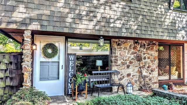 20620 76th Ave W Unit A, Edmonds, WA 98026 - doorway to property with roof with shingles