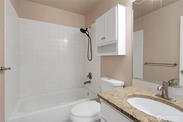 15127 148th Avenue Ct E, Orting, WA 98360 - bathroom with toilet, vanity, and bathing tub / shower combination
