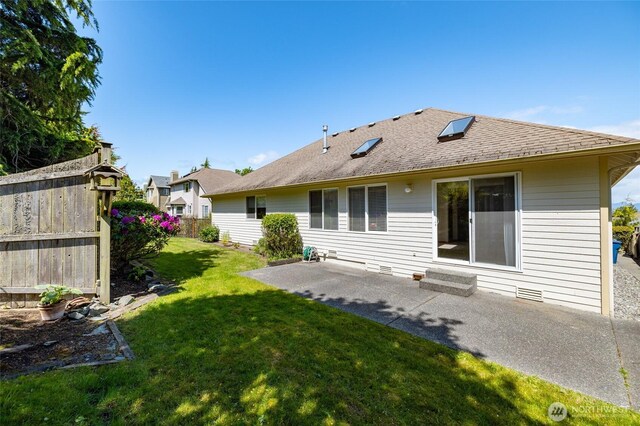 3901 Sterling Pl, Anacortes, WA 98221 - back of house with a patio and roof with shingles