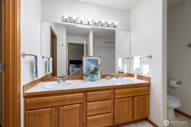3901 Sterling Pl, Anacortes, WA 98221 - bathroom with ensuite bathroom, toilet, and double vanity