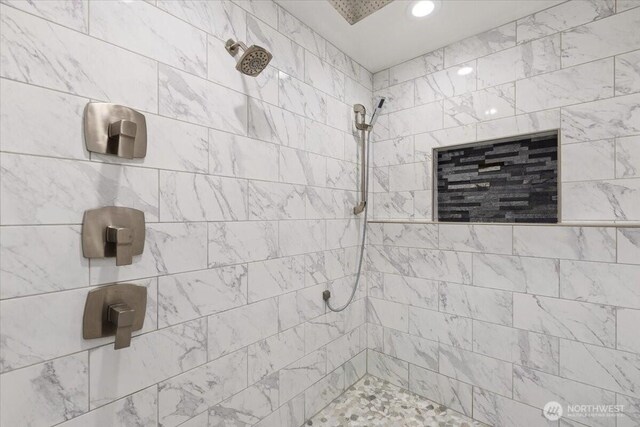 12125 E Woodland Ave, Puyallup, WA 98373 - bathroom with a tile shower and recessed lighting