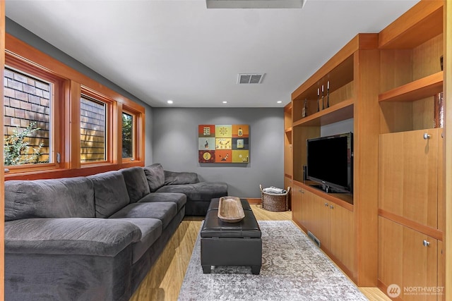 891 E Lake Samish Dr, Bellingham, WA 98229 - living room featuring light wood-style flooring and recessed lighting