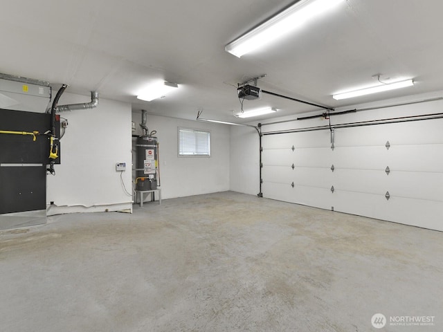 25705 117th Pl SE, Kent, WA 98030 - garage featuring a garage door opener, secured water heater, and heating unit