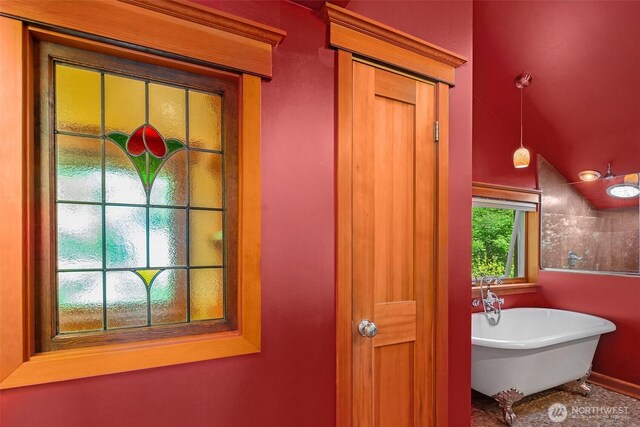 12010 SW Wesleyan Way Unit 1, Vashon, WA 98070 - bathroom featuring a freestanding tub