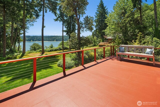 12010 SW Wesleyan Way Unit 1, Vashon, WA 98070 - view of patio featuring a water view