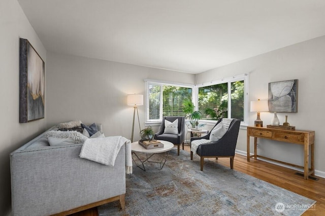 6050 36th Ave SW, Seattle, WA 98126 - living room with wood finished floors and baseboards