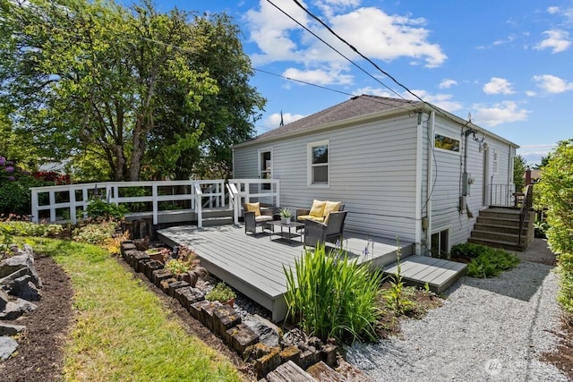6050 36th Ave SW, Seattle, WA 98126 - back of house with a deck and an outdoor hangout area