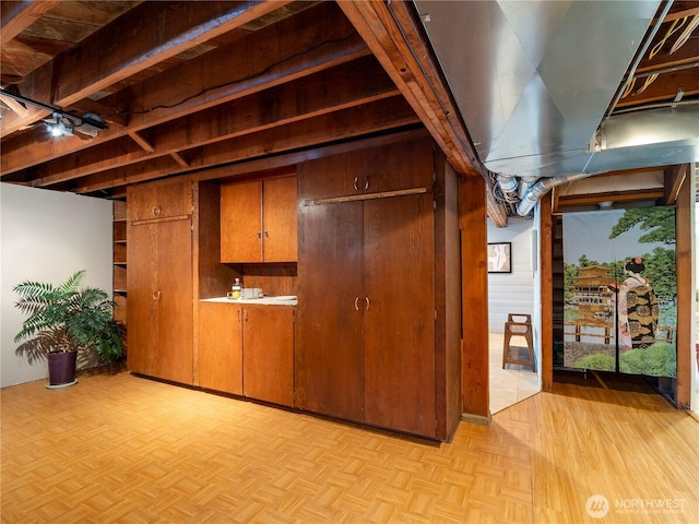6341 NE Balzow Rd, Suquamish, WA 98392 - basement featuring parquet floors