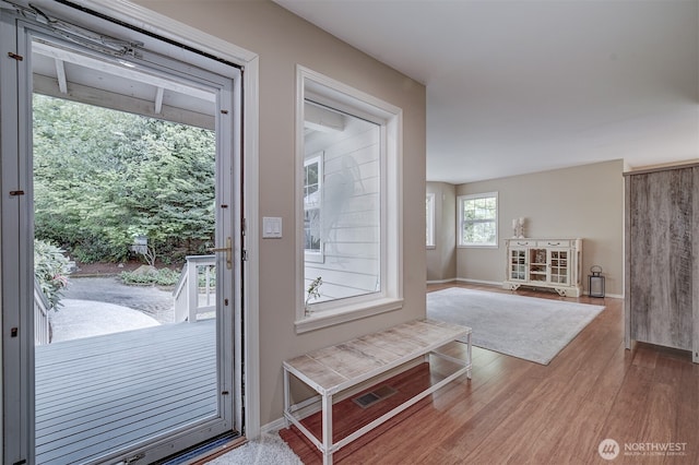 2660 NW Canal View Way, Poulsbo, WA 98370 - doorway to outside with wood finished floors and baseboards