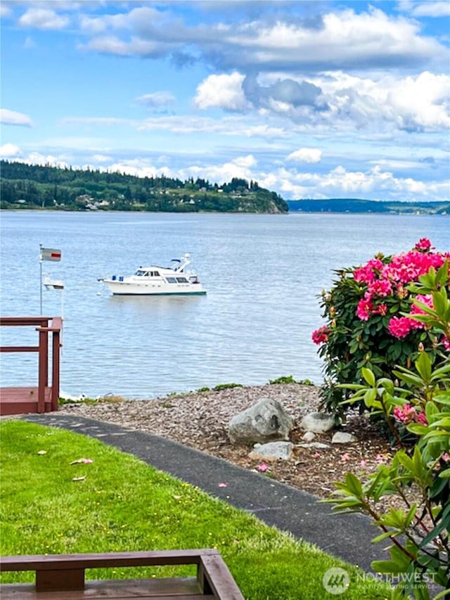 833 S Point Rd, Port Ludlow, WA 98365 - water view with a boat dock