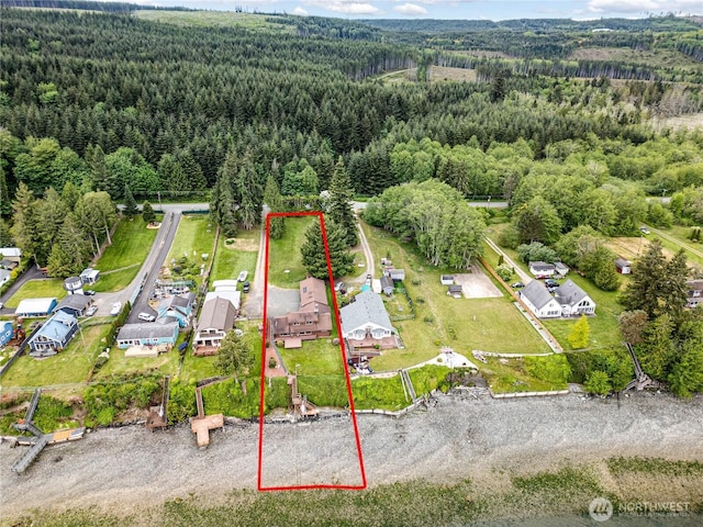 833 S Point Rd, Port Ludlow, WA 98365 - view of property location with a heavily wooded area and property boundaries highlighted