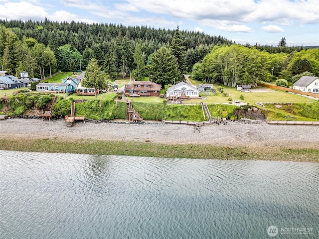 833 S Point Rd, Port Ludlow, WA 98365 - bird's eye view of a forest and a nearby body of water