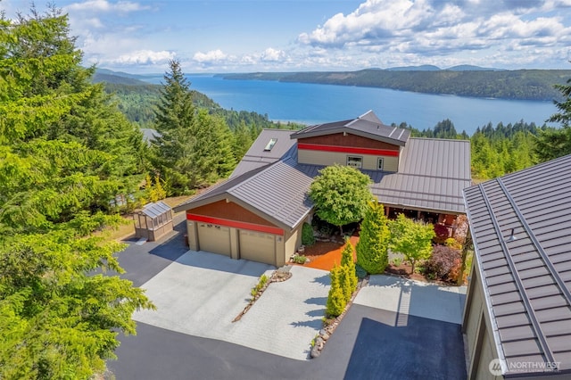 790 N Hamma Ridge Dr, Lilliwaup, WA 98555 - view of subject property featuring a forest and a water and mountain view