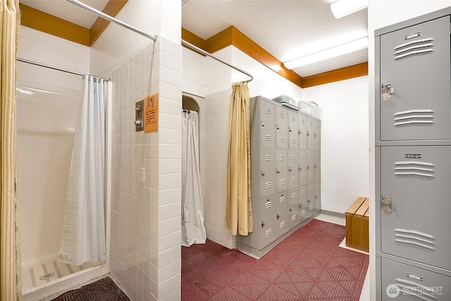 4751 Birch Bay Lynden Rd Unit 51, Blaine, WA 98230 - bathroom with curtained shower and mail area