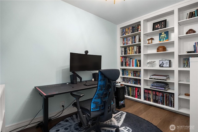 1524 NE 140th Unit D2, Seattle, WA 98125 - home office with wood finished floors