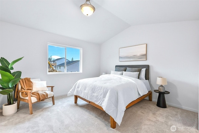 1413 Alder Ln, Gold Bar, WA 98251 - bedroom featuring lofted ceiling, light colored carpet, and baseboards