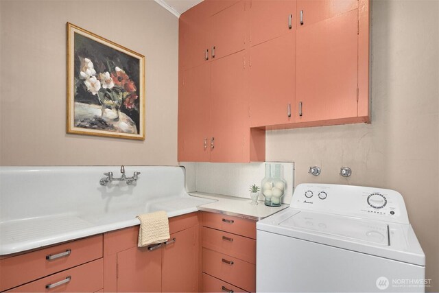 2404 Old Lakeway Dr, Bellingham, WA 98229 - washroom with washer / dryer and cabinet space