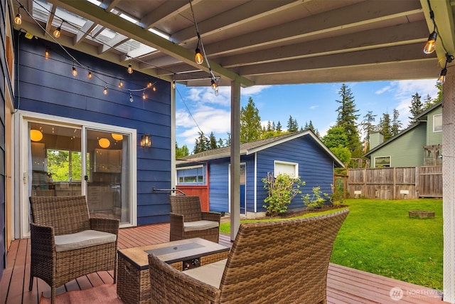 2404 Old Lakeway Dr, Bellingham, WA 98229 - wooden terrace with an outdoor structure