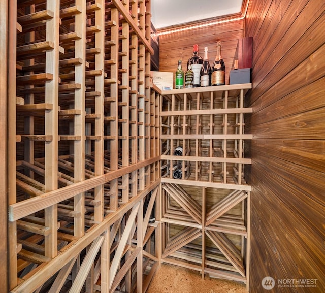 3716 Lake Washington Blvd SE Unit C, Bellevue, WA 98006 - wine area featuring wood walls